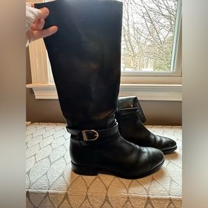 Genuine black leather riding boot by Cole Haan - EUC!